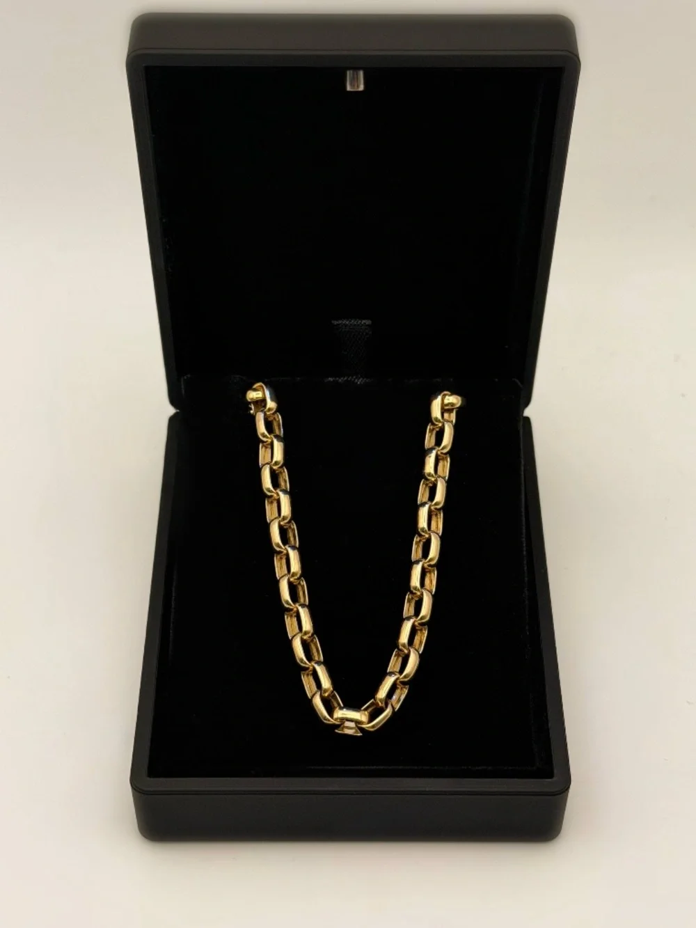 UnoAerre Italy 14k Solid Yellow Gold Cable Link Chain Unisex Necklace 29” 5mm